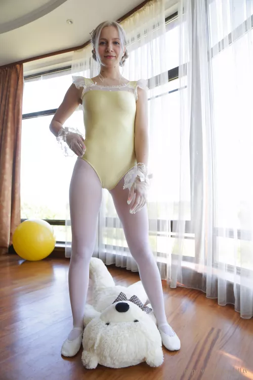 Model: Yeva P, photo set: 004, ballet leotard+pantyhose by bosomcake