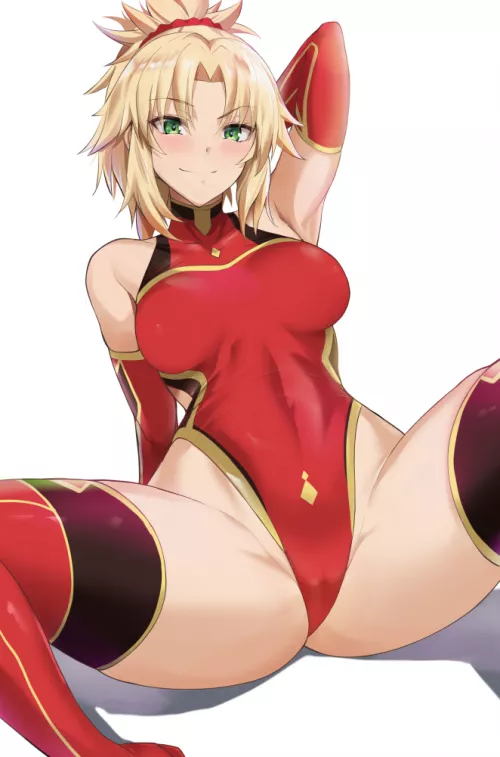 Modred in competition swimsuit by konosubaa002