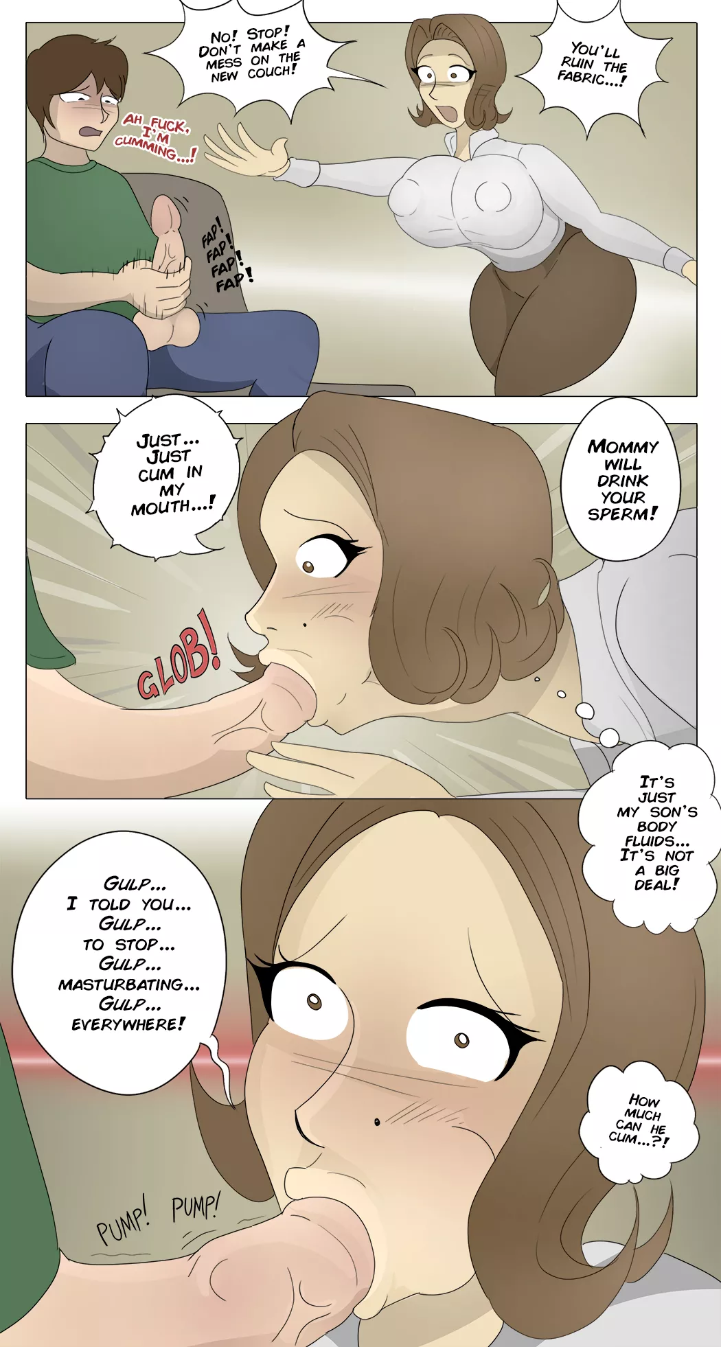 Mom is tired of her messy son (OC) posted by Thicc_Drawings