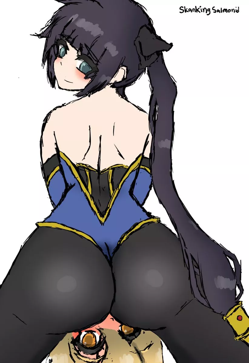 Mona facesitting sketch I drew posted by SkankingSalmonid