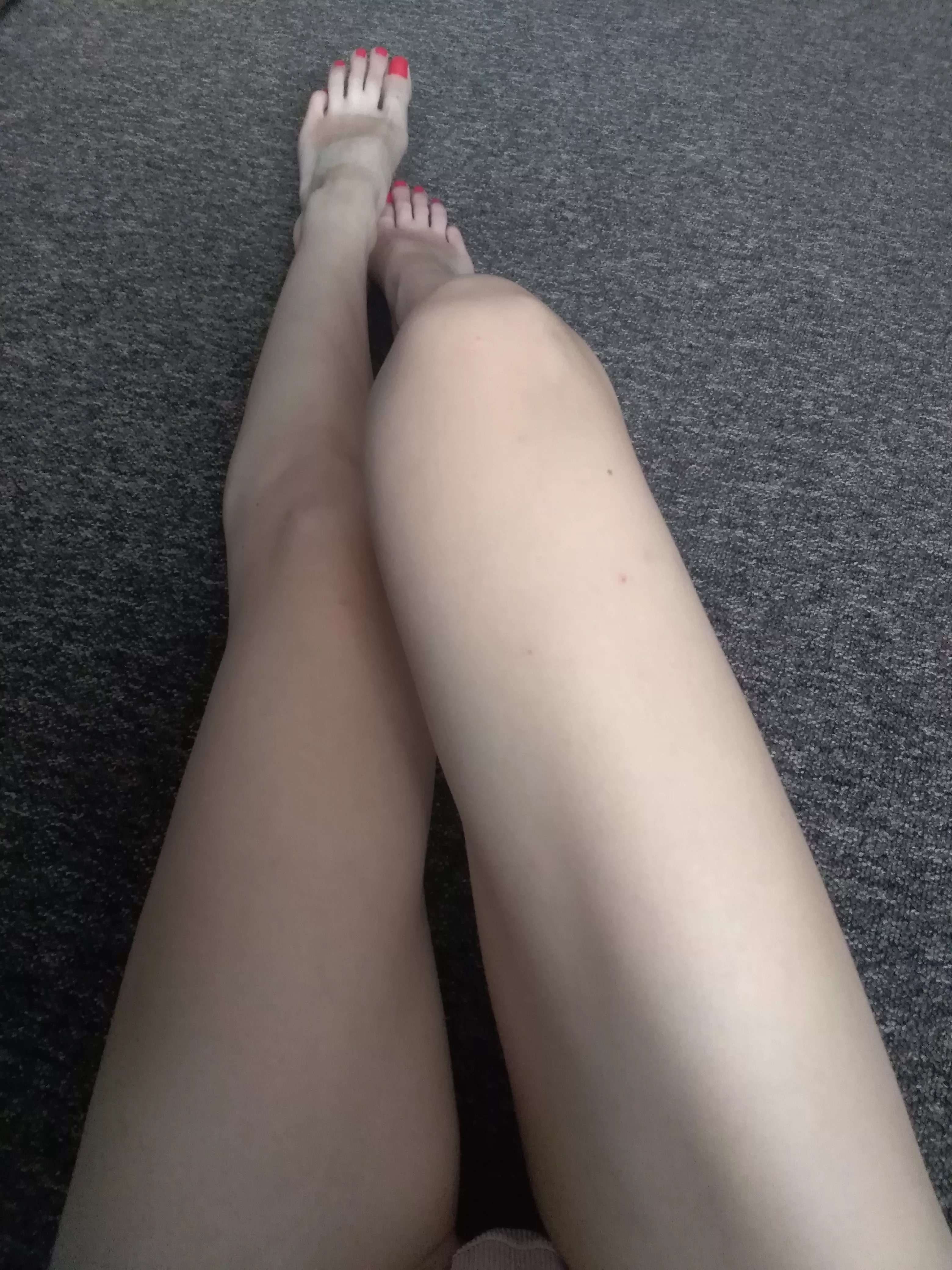 Monday's legs ;) And the power of red pedi! posted by adacarter