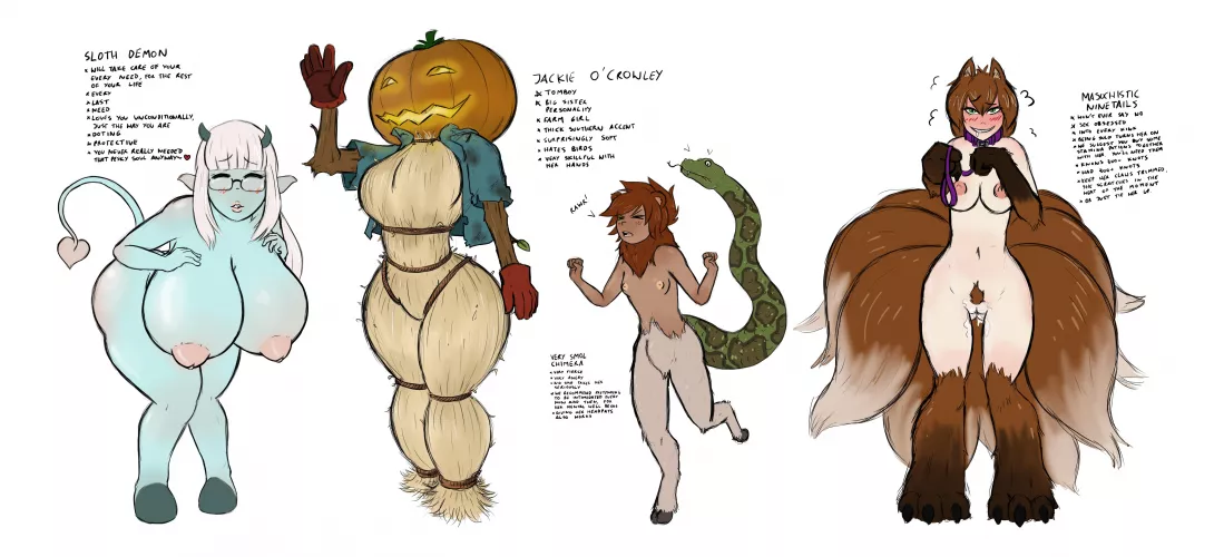 Monster Girl Lineup, part 6 (KakoTheCruiser) by IJN_Kako