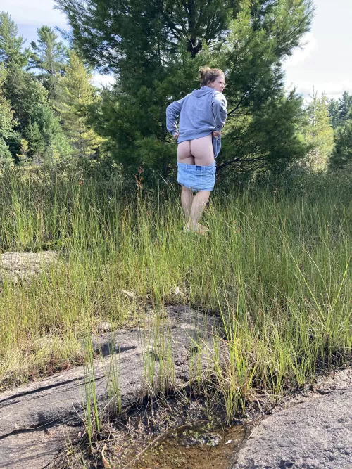 Mooning outside by Crazy_Push_3369