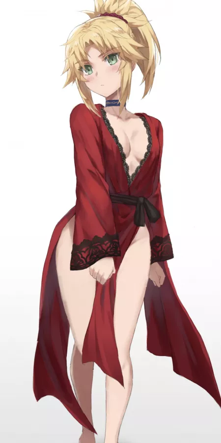 Mordred is pretty sexy in that nightgown by Henthigh_Senpai