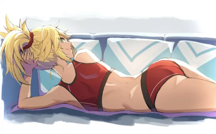 Mordred's lazy day (toneeartwork) by the_shadeee_tree