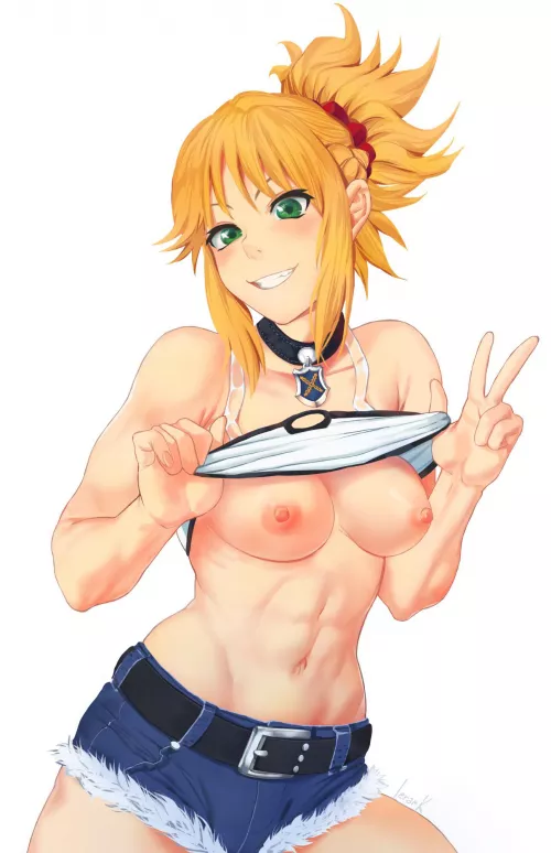 Mordred’s Muscles… 😳🤤 (Lerark) by Lxsthxllxw