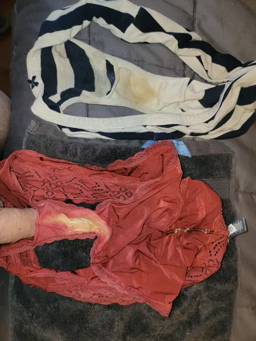 More gusset fucking of my wifes dirty panties by smalldickhubby2020