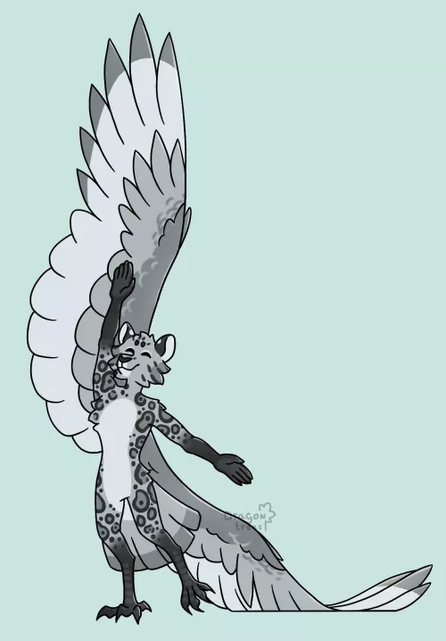 Morning stretches - art by me! by Dragonstree