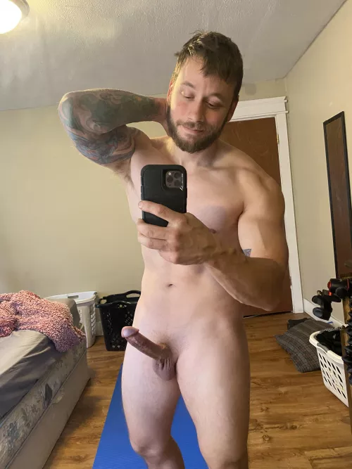 Morning wood mirror selfie by timmyzz