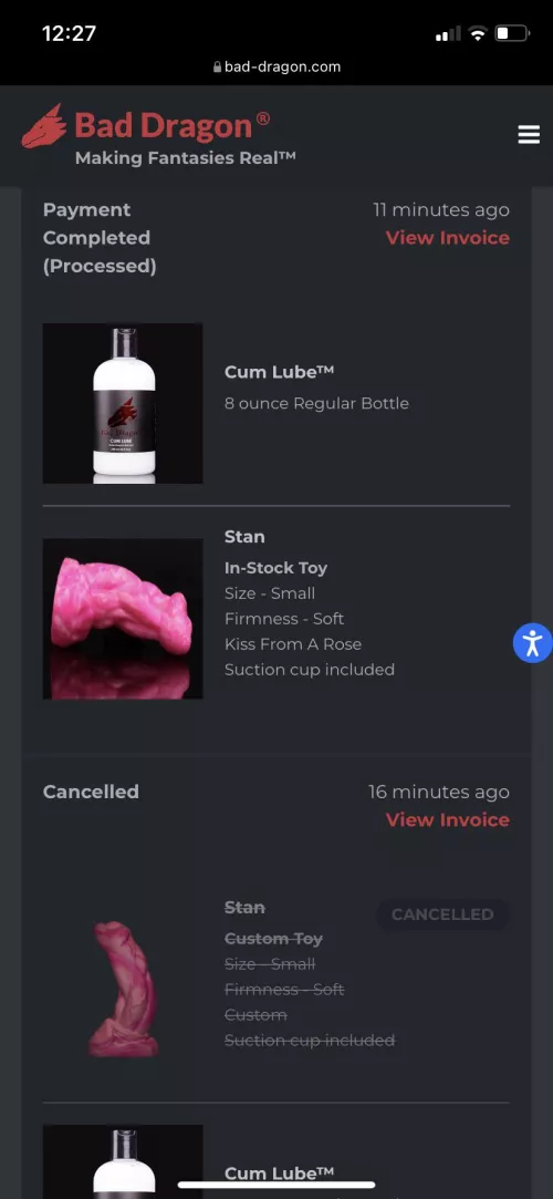 Most ironic thing ever. Stan with the exact specs I wanted was released from someone’s cart 10 seconds after my custom order 😅 by cyberbratt