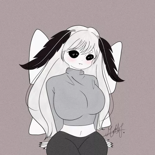 Moth girl ~ she loves the lamp (Art by me) by MothzarellaCheese