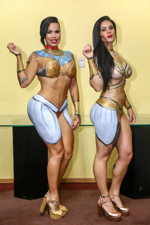 Mother and Daughter Body Painting. Must see and make choices. by Fine-Statistician260