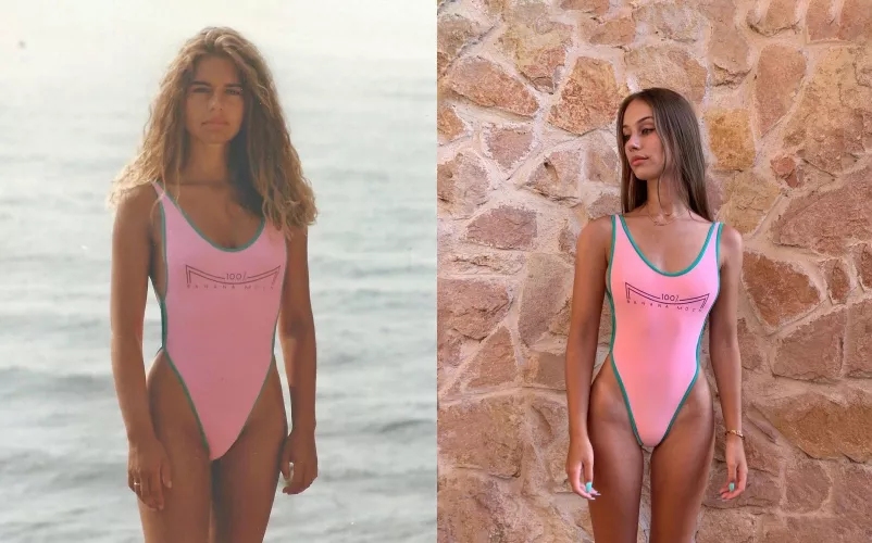Mother and daughter, same swimsuit decades apart by NewUploader1