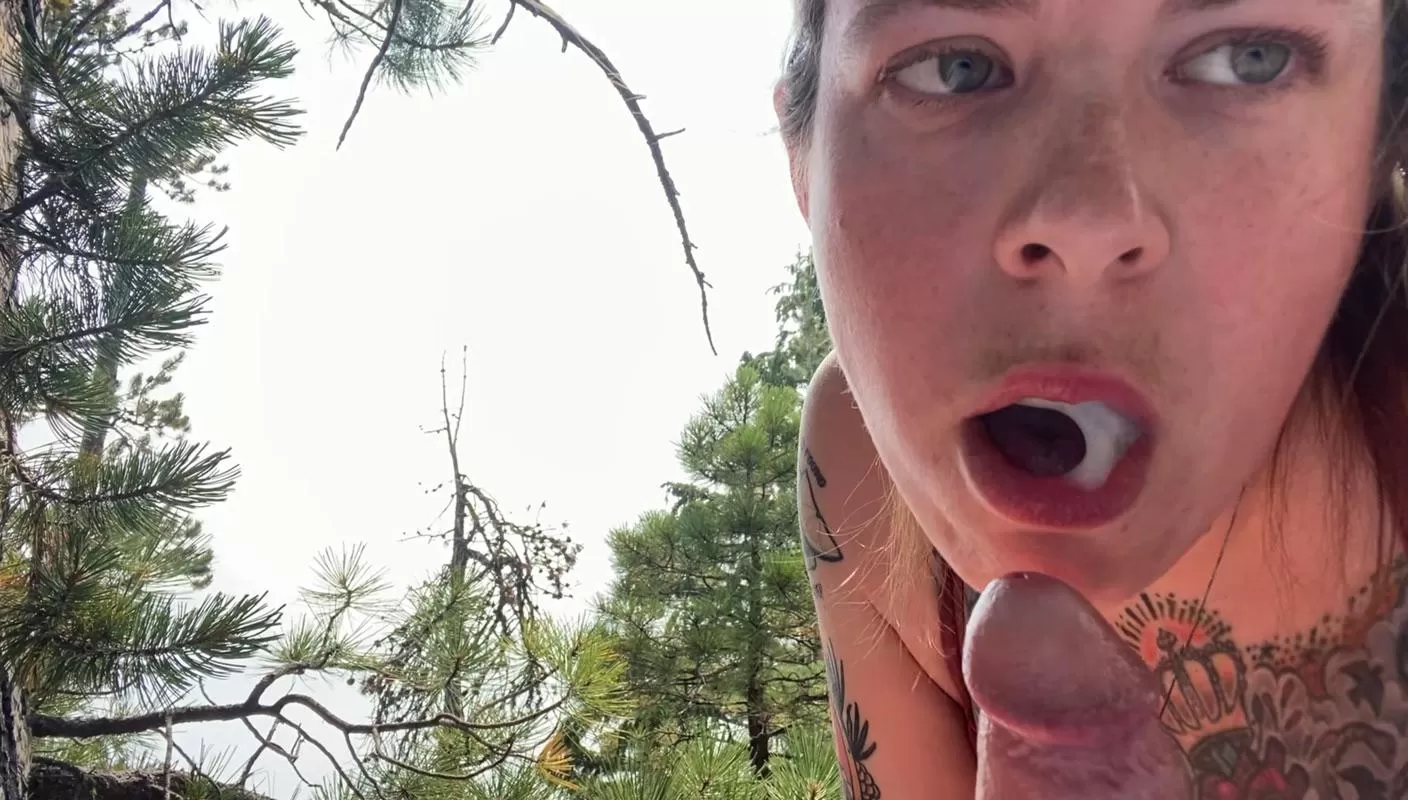 Mouth full of cum in a National Park posted by vanimalsof