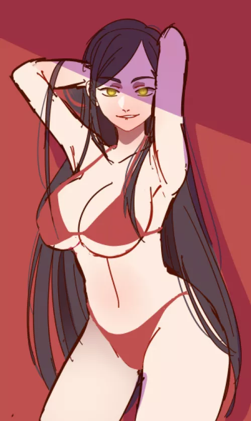 Mrs. L as a pinup poster. by Shahrulvai