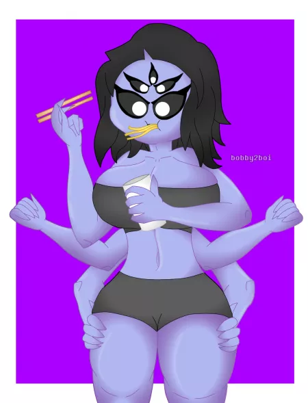 Muffet Eating Noodles by [deleted]