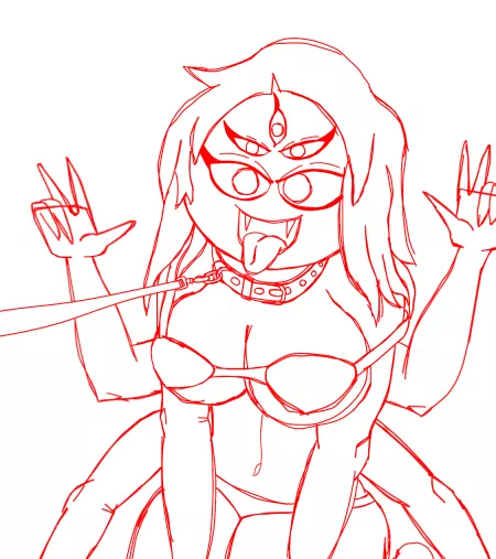 Muffet With Leash by [deleted]