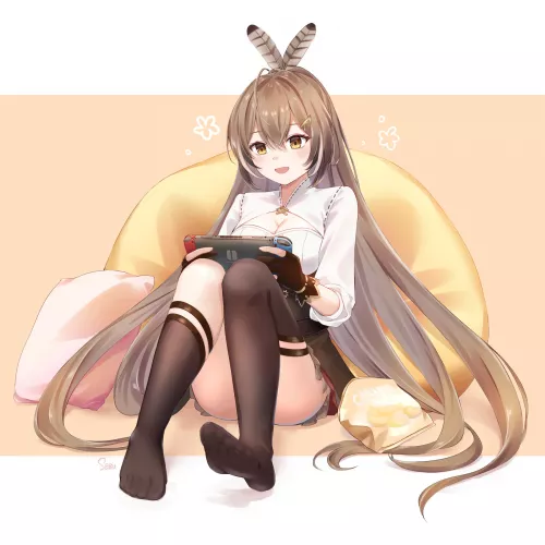 Mumei Gaming [Hololive] by AluminiumGnat