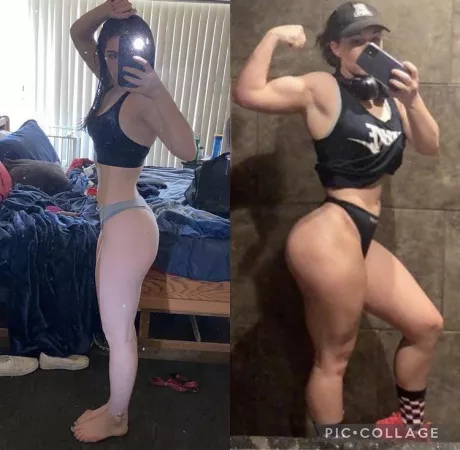 Muscle transformation :) Five months apart by alt_for_taboo