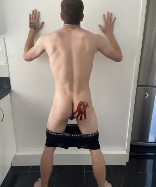 My ass and chocolate sauce is the perfect combo 😈 by MarkRoseVIP