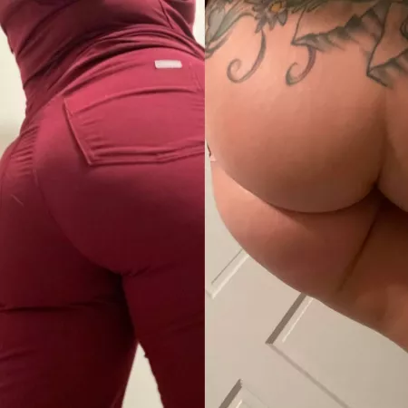 My ass just wanted to bust out of my scrubs (f)or you!!! by toraodyne