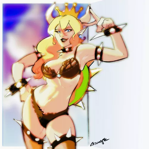 My attempt at drawing Bowsette (cksongz) by Cksongz