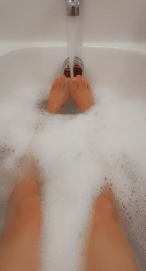 My Bath time toes. Want to lick? by AllieLaneBailey