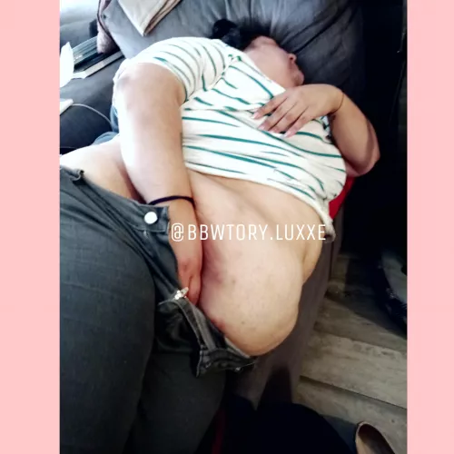 my belly was too full to stand up 🐷😅💞 by No_Translator5364