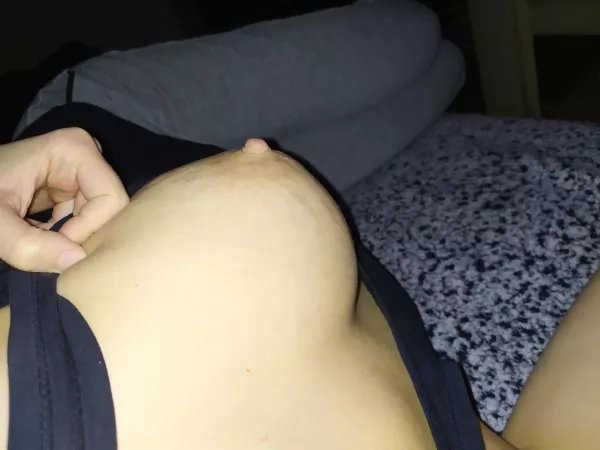 My big milky boobs are so sensitive today, wanna play with them? [F] by couplemm