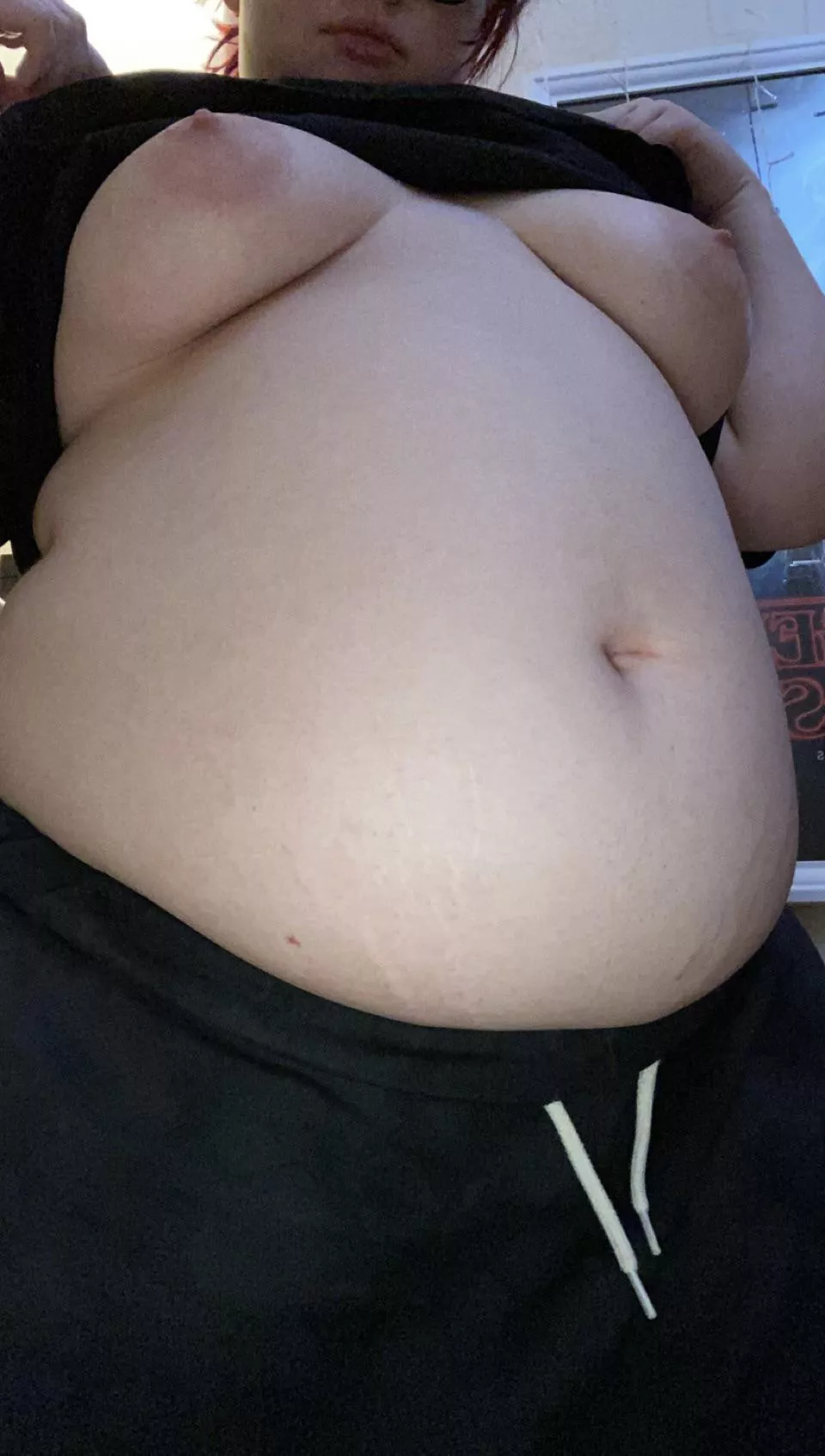 my big soft belly needs rubs 🥺✨ posted by shylittlenymph