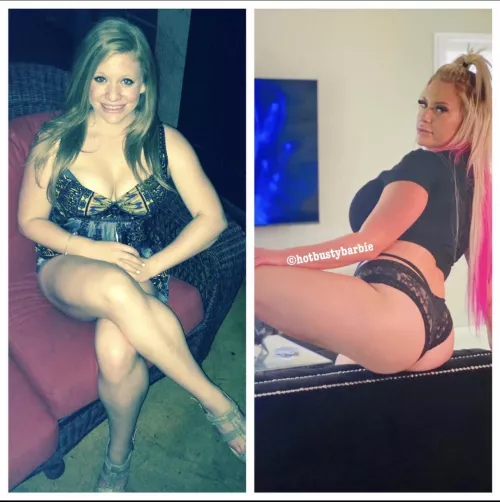 My bimbofication before and after by Hotbustybarbiex