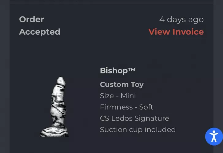 My Bishop with Ledo’s Signature got approved! This is my first custom toy and custom colors so I can’t wait to see when it’s done! 🖤 If you got a custom this month, what was the coloration you requested? by fluffybludragon