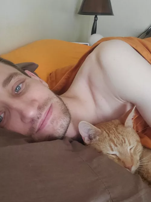 My boy and I sleeping in! by bluemonday6788