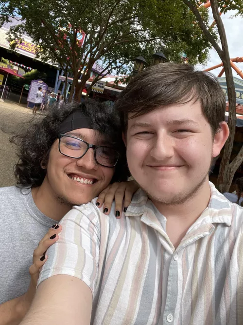 My boyfriend and I enjoying a beautiful day at an amusement park! by T_wilder