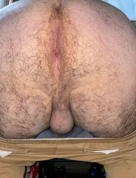 My chubby hairy ass. Hope y’all enjoy! by BiBeefyHairy