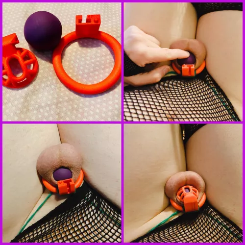 My clitty gag device. by fem4le