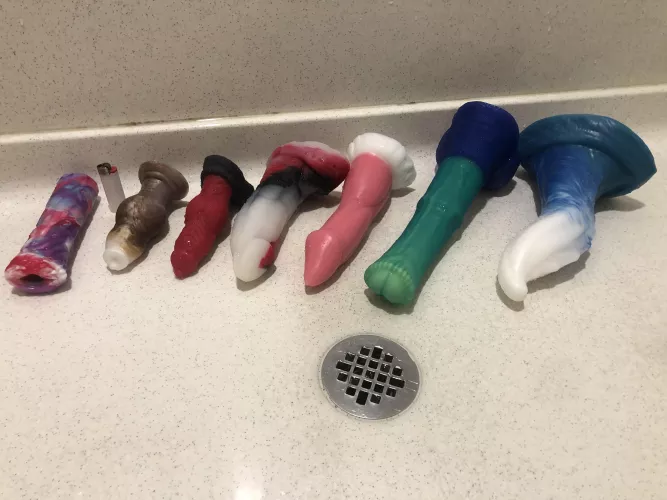 My collection so far (6 Twin Tail) (1 Drakes shop) Lighter for scale by Jeki_Sergal