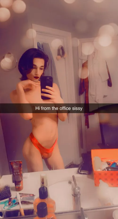 My coworkers don’t know I always have the sluttiest underwear in the office on 😘💕 by OFtwink97