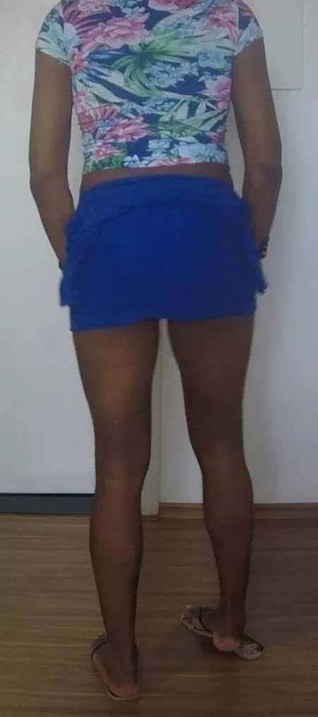 My cute blue skirt🤩 by CrossdresserSabrina