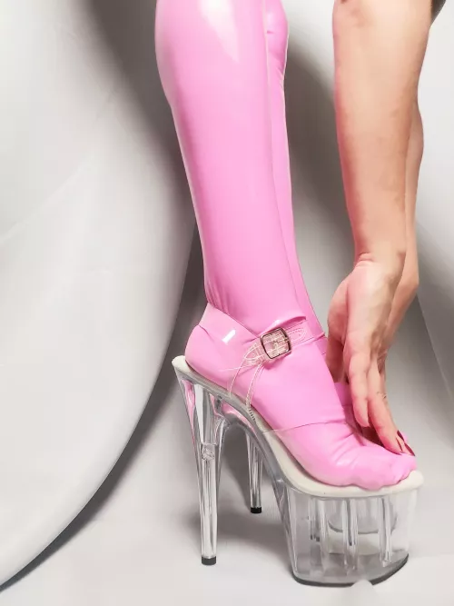 My cute rubber feet in high sheer heels by Niamh_Satie