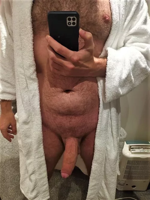 My dad bod and thick cock fresh from the shower by kafja