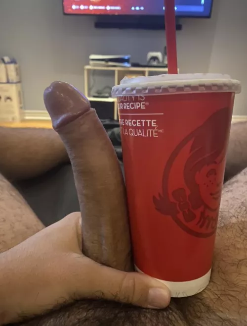 My dick compared to a Wendy’s cup by 69BigDickColection69