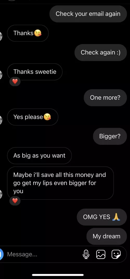 My dream, helping a bimbo pay for her lip filler 😘 by finreddit1234