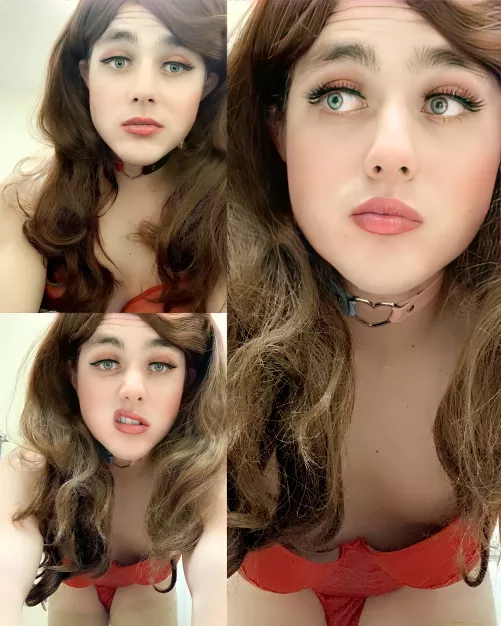 My enslaved Dolly has been doing a great job on her makeup skills since she failed trying to be a male, might as well look pretty for them since she can't be one 😈 by The_OG_DaddyDave