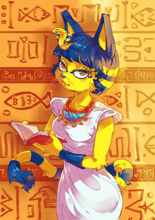 My fanart of the Egyptian kitty cat by yassamas