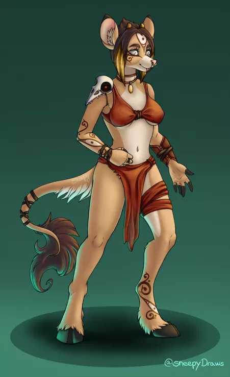 My fantasy deer OC Faye! (Art by me, @sneepydraws on Twitter) by IncrediblySneepy