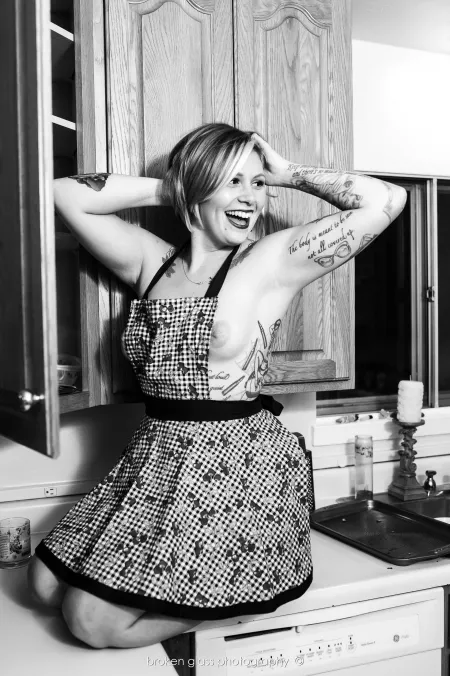 My favorite kitchen outfit. by Mistress_Marilyn