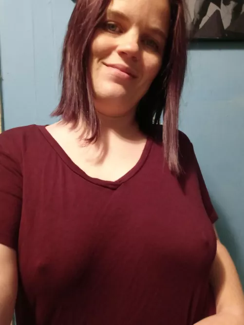 My favorite shirt to go out braless in. Think anyone will notice by blueeyed_32