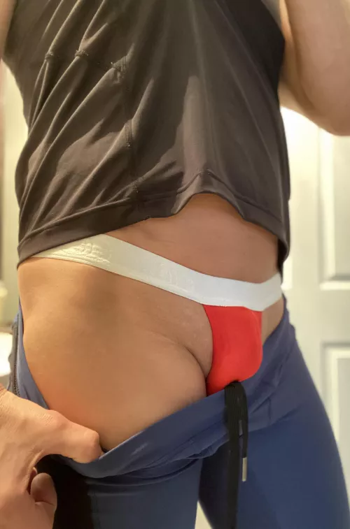 My favorite tiny red undies by cyclist996