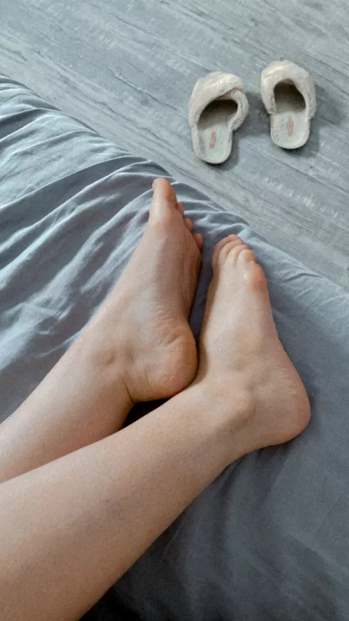 my feet got super dry this winter so i just filmed a video of me moisturizing them 😋 by lihexx